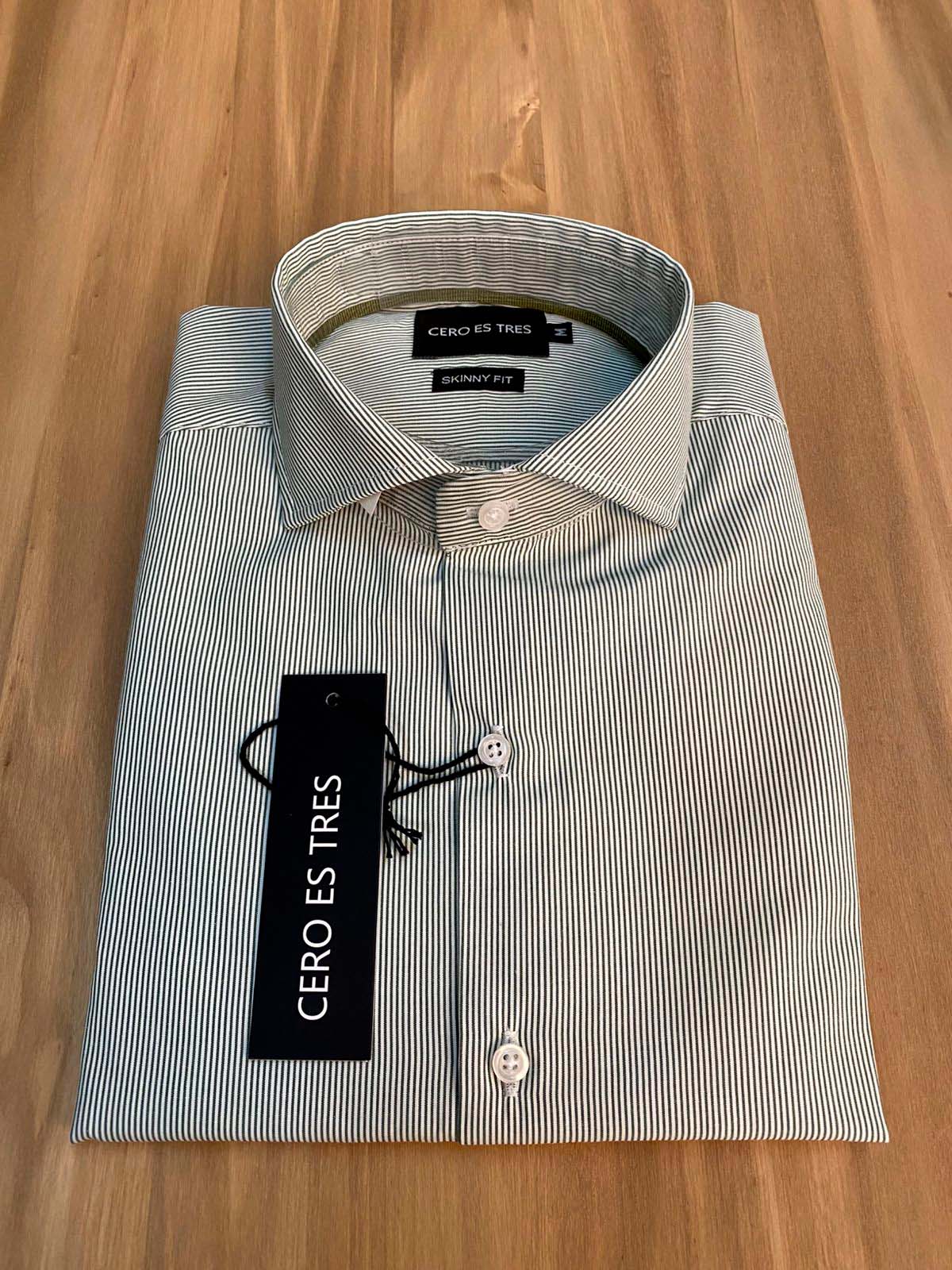 6808RAYMLVM - CAMISA TUNIS SKSP VERDE MILITAR